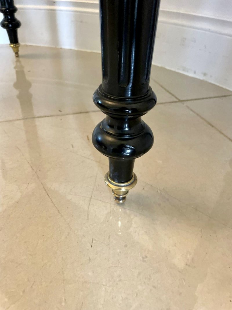 Exhibition Quality Antique Victorian French Inlaid Marquetry Card/Console Table - Image 18